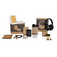 Vue Casque sans fil en aluminium recyclé Terra RCS de couleur gris| Krokrodeal