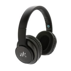 Vue Casque sans fil en aluminium recyclé Terra RCS de couleur gris| Krokrodeal