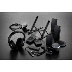 Vue Casque sans fil en aluminium recyclé Terra RCS de couleur gris| Krokrodeal