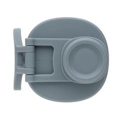 Vue Bouteille isotherme en acier avec bouchon sport de couleur blanc| Krokrodeal