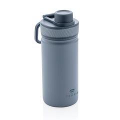 Vue Bouteille isotherme en acier avec bouchon sport de couleur bleu| Krokrodeal
