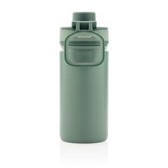 Vue Bouteille isotherme en acier avec bouchon sport de couleur vert| Krokrodeal