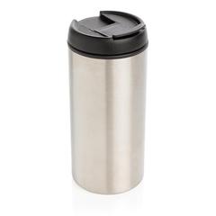 Vue Mug Metro en acier inoxydable recyclé RCS de couleur gris| Krokrodeal