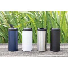 Vue Mug Metro en acier inoxydable recyclé RCS de couleur gris| Krokrodeal