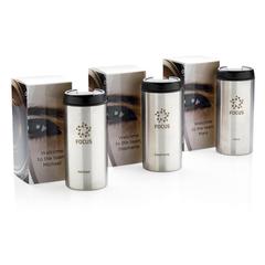 Vue Mug Metro en acier inoxydable recyclé RCS de couleur gris| Krokrodeal