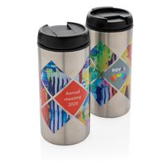 Vue Mug Metro en acier inoxydable recyclé RCS de couleur gris| Krokrodeal