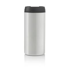 Vue Mug Metro en acier inoxydable recyclé RCS de couleur blanc| Krokrodeal