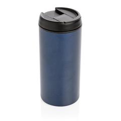 Vue Mug Metro en acier inoxydable recyclé RCS de couleur bleu| Krokrodeal