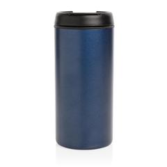 Vue Mug Metro en acier inoxydable recyclé RCS de couleur bleu| Krokrodeal