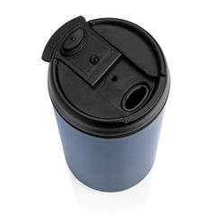 Vue Mug Metro en acier inoxydable recyclé RCS de couleur bleu| Krokrodeal