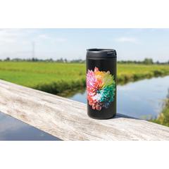 Vue Mug Metro en acier inoxydable recyclé RCS de couleur noir| Krokrodeal