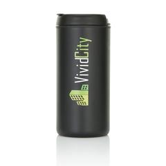 Vue Mug Metro en acier inoxydable recyclé RCS de couleur noir| Krokrodeal