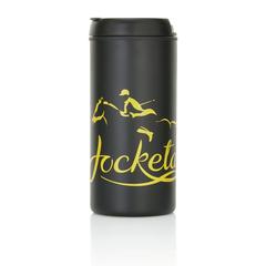 Vue Mug Metro en acier inoxydable recyclé RCS de couleur noir| Krokrodeal