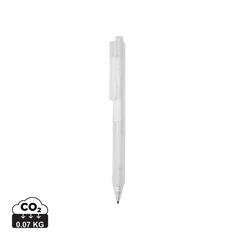 Vue Stylo X9 finition givré avec grip silicone de couleur blanc| Krokrodeal