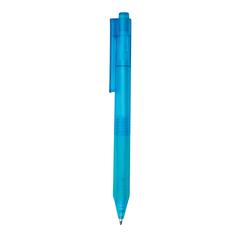 Vue Stylo X9 finition givré avec grip silicone de couleur bleu| Krokrodeal