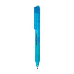 Vue Stylo X9 finition givré avec grip silicone de couleur bleu| Krokrodeal