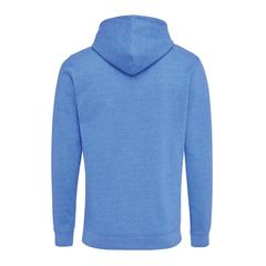 Vue Sweat à capuche en coton recyclé et non teinté Iqoniq Torres de couleur bleu| Krokrodeal
