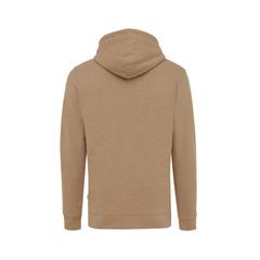 Vue Sweat à capuche en coton recyclé et non teinté Iqoniq Torres de couleur marron| Krokrodeal