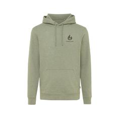 Vue Sweat à capuche en coton recyclé et non teinté Iqoniq Torres de couleur vert| Krokrodeal