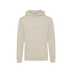 Vue Sweat à capuche en coton recyclé et non teinté Iqoniq Torres de couleur beige| Krokrodeal