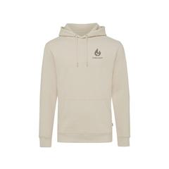 Vue Sweat à capuche en coton recyclé et non teinté Iqoniq Torres de couleur beige| Krokrodeal