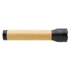 Vue Lampe 5W en plastique recyclé RCS et bambou Lucid de couleur marron| Krokrodeal
