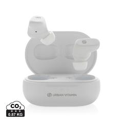 Vue Ecouteurs hybride ANC et ENC Urban Vitamin Gilroy de couleur blanc| Krokrodeal