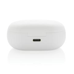 Vue Ecouteurs hybride ANC et ENC Urban Vitamin Gilroy de couleur blanc| Krokrodeal