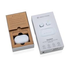Vue Ecouteurs hybride ANC et ENC Urban Vitamin Gilroy de couleur blanc| Krokrodeal