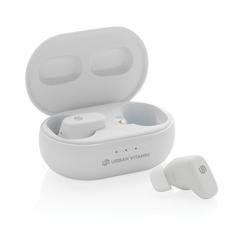 Vue Ecouteurs hybride ANC et ENC Urban Vitamin Gilroy de couleur blanc| Krokrodeal