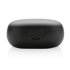 Vue Ecouteurs hybride ANC et ENC Urban Vitamin Gilroy de couleur noir| Krokrodeal