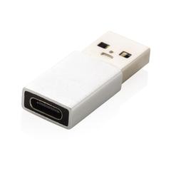 Vue Adaptateur USB A vers USB C de couleur gris| Krokrodeal