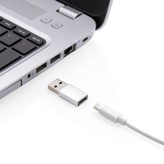Vue Adaptateur USB A vers USB C de couleur gris| Krokrodeal