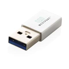 Vue Adaptateur USB A vers USB C de couleur gris| Krokrodeal