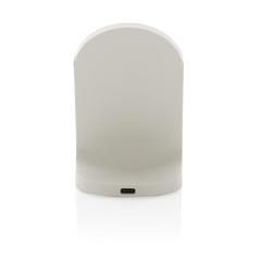 Vue Support sans fil double bobine 15W en plastique recyclé RCS de couleur blanc| Krokrodeal