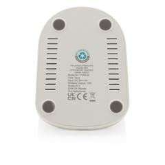 Vue Support sans fil double bobine 15W en plastique recyclé RCS de couleur blanc| Krokrodeal