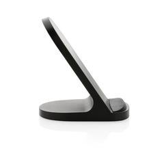 Vue Support sans fil double bobine 15W en plastique recyclé RCS de couleur noir| Krokrodeal