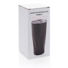 Vue Mug avec isolation en cuivre de couleur noir| Krokrodeal