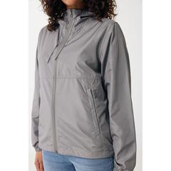 Vue Veste légère en polyester recyclé Iqoniq Logan de couleur gris| Krokrodeal