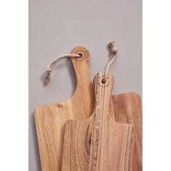 Vue VINGA Planche de service rectangulaire Buscot de couleur marron| Krokrodeal