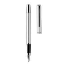 Vue Set de stylos en aluminium recyclé RCS Swiss Peak Cedar de couleur gris| Krokrodeal