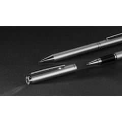 Vue Set de stylos en aluminium recyclé RCS Swiss Peak Cedar de couleur gris| Krokrodeal