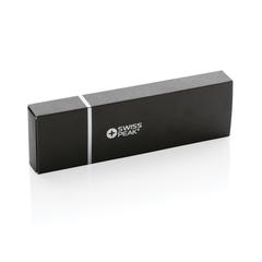 Vue Set de stylos en aluminium recyclé RCS Swiss Peak Cedar de couleur gris| Krokrodeal