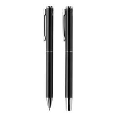 Vue Set de stylos en aluminium recyclé RCS Swiss Peak Cedar de couleur noir| Krokrodeal