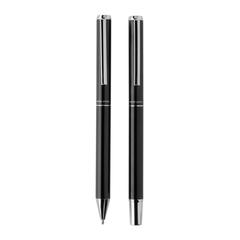 Vue Set de stylos en aluminium recyclé RCS Swiss Peak Cedar de couleur noir| Krokrodeal