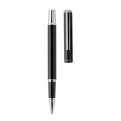 Vue Set de stylos en aluminium recyclé RCS Swiss Peak Cedar de couleur noir| Krokrodeal