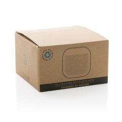 Vue Enceinte 3W en plastique recyclé RCS Soundbox de couleur noir| Krokrodeal
