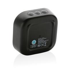 Vue Enceinte 3W en plastique recyclé RCS Soundbox de couleur noir| Krokrodeal