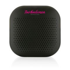 Vue Enceinte 3W en plastique recyclé RCS Soundbox de couleur noir| Krokrodeal