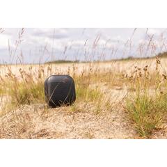 Vue Enceinte 3W en plastique recyclé RCS Soundbox de couleur noir| Krokrodeal